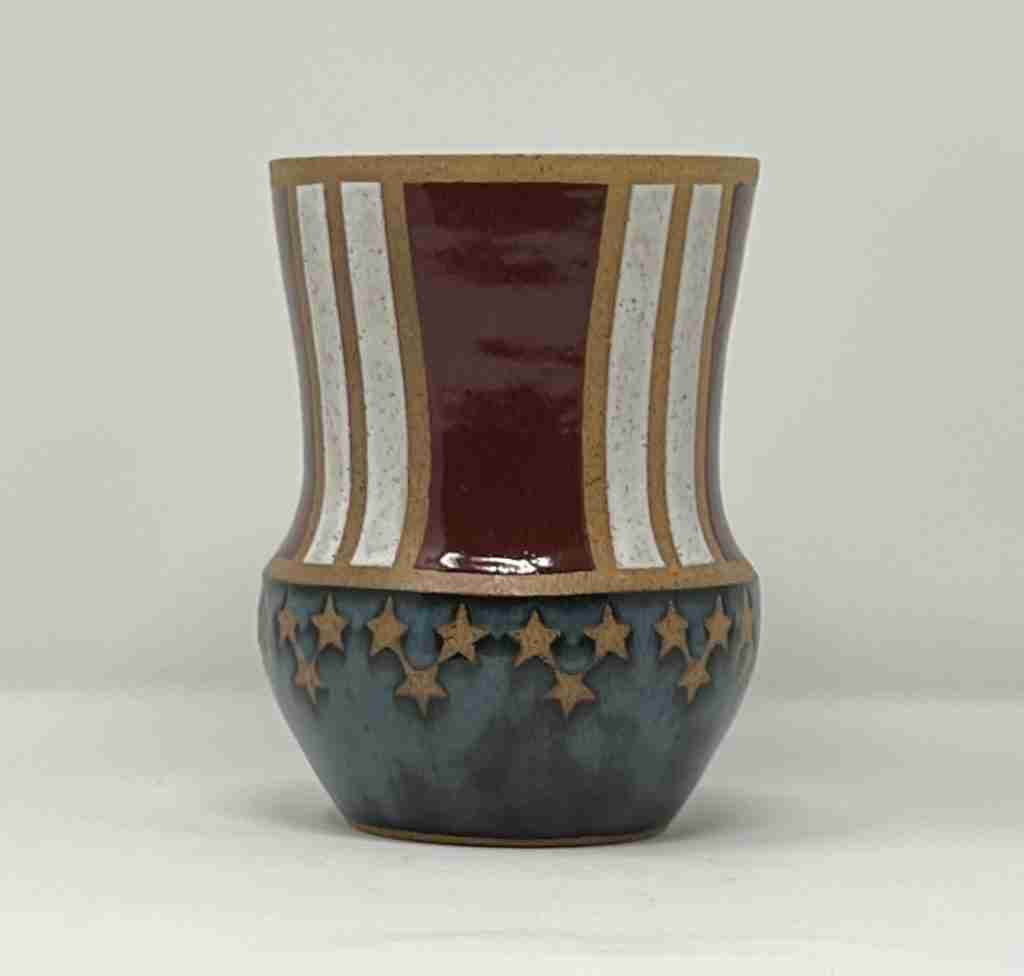 Red, White & Blue Vase